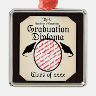 Abschluss Diploma Foto Frame Ornament Aus Metall