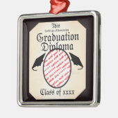 Abschluss Diploma Foto Frame Ornament Aus Metall (Links)