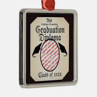 Abschluss Diploma Foto Frame Ornament Aus Metall