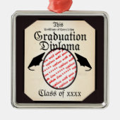 Abschluss Diploma Foto Frame Ornament Aus Metall (Vorne)