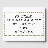 Abschluss Diploma Gästebuch (Rückseite)