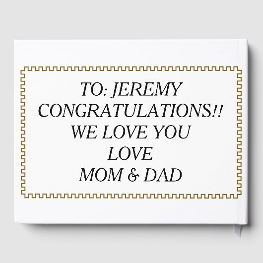 Abschluss Diploma Gästebuch (Rückseite)