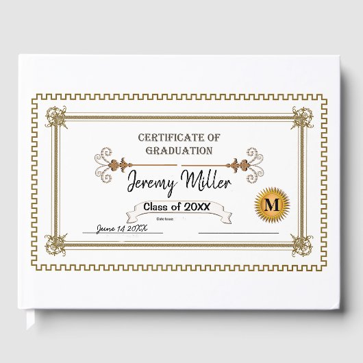 Abschluss Diploma Gästebuch (Vorderseite)