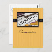 Abschluss Diploma Herzlichen Glückwunsch Postkarte (Vorne/Hinten)