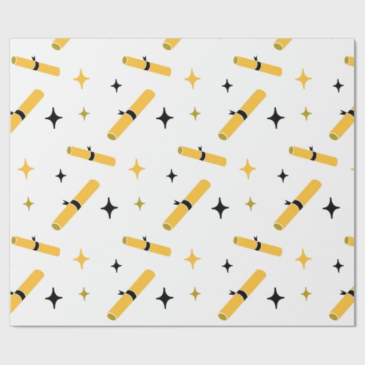 Abschluss Diplomabschlüsse - Papiermuster Geschenkpapier (Flach)