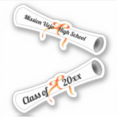 Abschluss Diplome Aufkleber (Vorderseite)