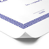 Abschluss Diplomzertifikat Griechenland Schlüssel  Poster (Ecke)