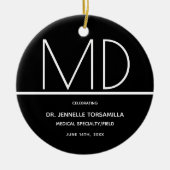 Abschluss Doctor MD Keepake Keramik Ornament (Vorne)
