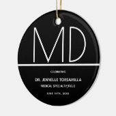 Abschluss Doctor MD Keepake Keramik Ornament (Links)