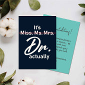 Abschluss Doctor Miss Mrs. Dr. Funny Einladung