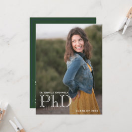 Abschluss Doktortitel Ankündigung Foto Weiß Grün