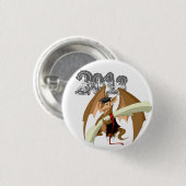 Abschluss-Drache 2013 mit Bambusknopf Button (Vorne & Hinten)