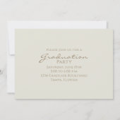 Abschluss Drei Foto Einfach neutrales Kreativ Einladung (Rückseite)