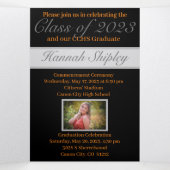 Abschluss Dreifach Einladung Ankündigung (Innenseite Mitte)