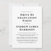 Abschluss Drive By Party Minimal Modernes Foto Einladung (Vorderseite)