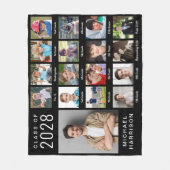 Abschluss durch die Jahre 17 Foto Schwarz Fleecedecke (Vorderseite)