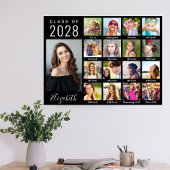 Abschluss durch die Jahre 17 Foto Script Black Poster