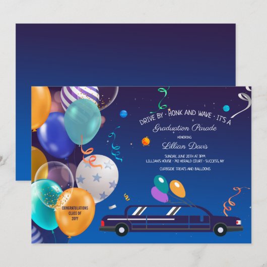 Abschluss durch Parade Einladung fahren (Vorne/Hinten)