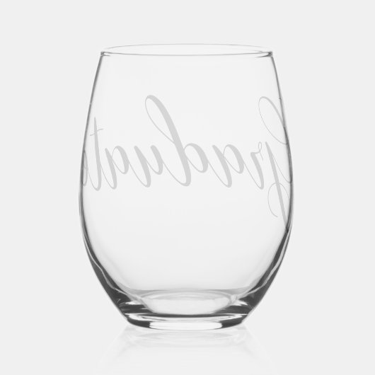 Abschluss Edelstahlglas Weinglas Ohne Stiel (Rückseite)