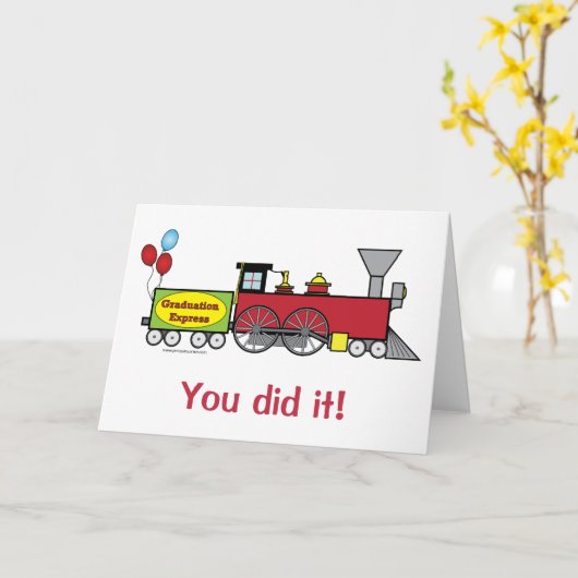 Abschluss-Eilzug-Glückwünsche Karte (Gelbe Blume)