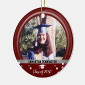 Abschluss Ein Foto Confetti Weintrauben Keramik Ornament (Links)