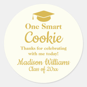 Abschluss Ein Kluger Kopf Zum Mitnehmen Grad Gesch Runder Aufkleber