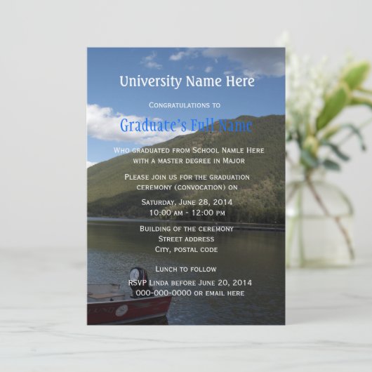 Abschluss (Einberufung) Einladung (Stehend Vorderseite)