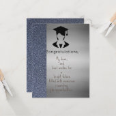 Abschluss einer Freundin Karte (Vorderseite/Rückseite Beispiel)