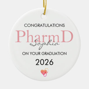 Abschluss eines Apothekers Personalisierter Name J Keramik Ornament