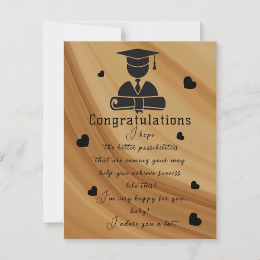 Abschluss eines Freundes Karte (Vorderseite)