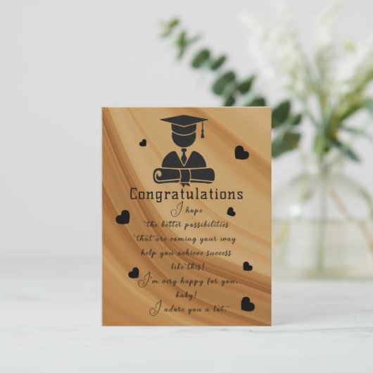 Abschluss eines Freundes Karte (Stehend Vorderseite)