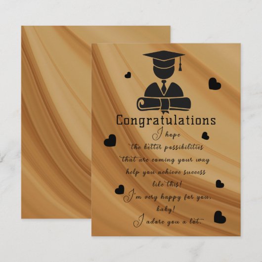 Abschluss eines Freundes Karte (Vorne/Hinten)