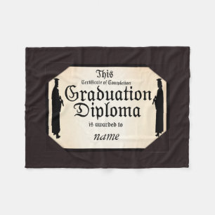 Abschluss eines Stehenden Tall Diploma Fleecedecke