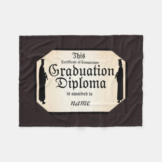 Abschluss eines Stehenden Tall Diploma Fleecedecke (Vorderseite (Horizontal))