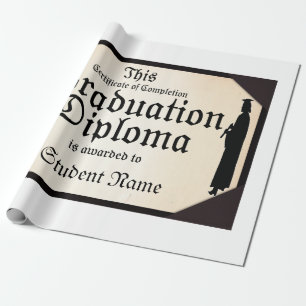 Abschluss eines Stehenden Tall Diploma Geschenkpapier