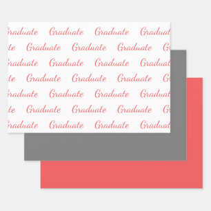 Abschluss Einfach Moderne Graduierung Geschenkpapier Set