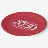 Abschluss Einfach Modernes Minimalistisches Mortar Pappteller (Schrägansicht)