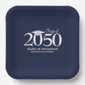 Abschluss Einfach Modernes Minimalistisches Mortar Pappteller (Vorderseite)