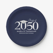 Abschluss Einfach Modernes Minimalistisches Mortar Pappteller (Vorderseite)