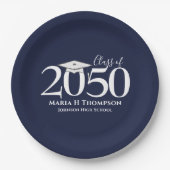 Abschluss Einfach Modernes Minimalistisches Mortar Pappteller (Vorderseite)