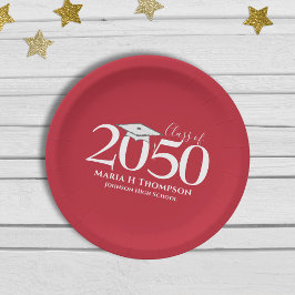 Abschluss Einfach Modernes Minimalistisches Mortar Pappteller