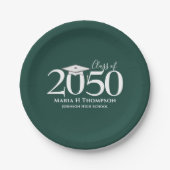 Abschluss Einfach Modernes Minimalistisches Mortar Pappteller (Vorderseite)