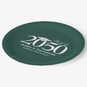 Abschluss Einfach Modernes Minimalistisches Mortar Pappteller (Schrägansicht)