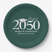 Abschluss Einfach Modernes Minimalistisches Mortar Pappteller (Vorderseite)