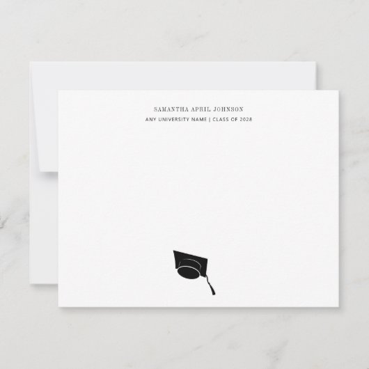 Abschluss Einfache Klasse Grad Cap Mitteilungskarte (Vorderseite)