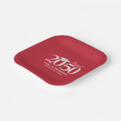 Abschluss Einfache Minimalistische Red Mortarboard Pappteller (Gewinkelt)