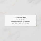 Abschluss | Einfache Skripteinführungskarte Telefonnummerkarte (Rückseite)