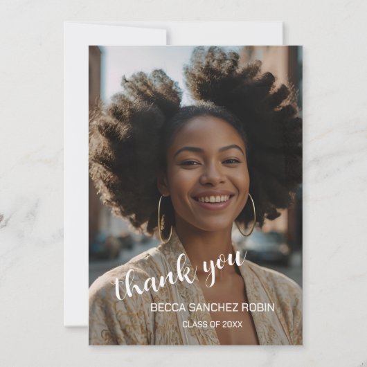 Abschluss einfaches Skript danke Karte (Vorderseite)