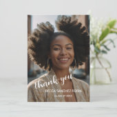 Abschluss einfaches Skript danke Karte (Stehend Vorderseite)