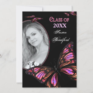 Abschluss-Einfärbung - Schmetterling - Foto einfüg Einladung